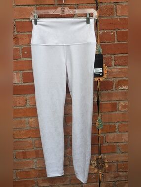 90 Degree By Reflex White Camo Jacquard Leggings Size M